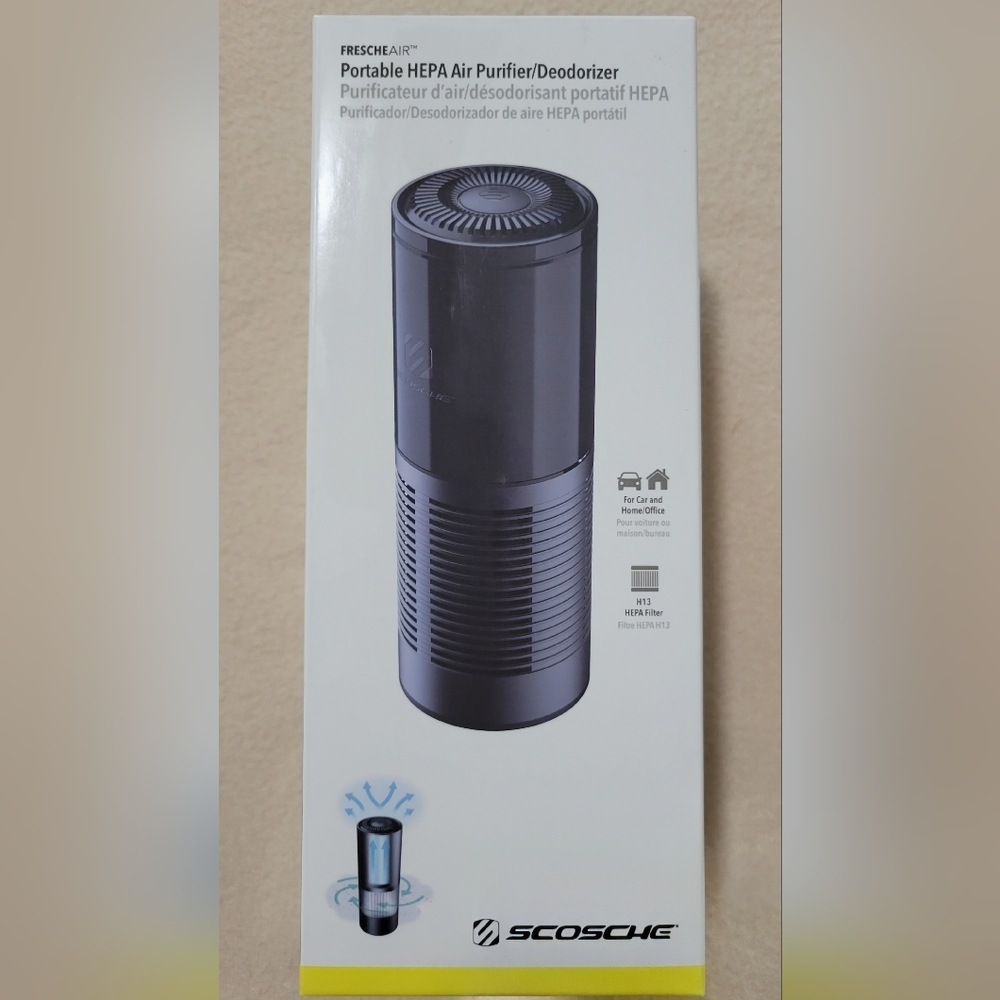 Scosche FrescheAIR Portable HEPA Air Purifier/Deodorizer - Black